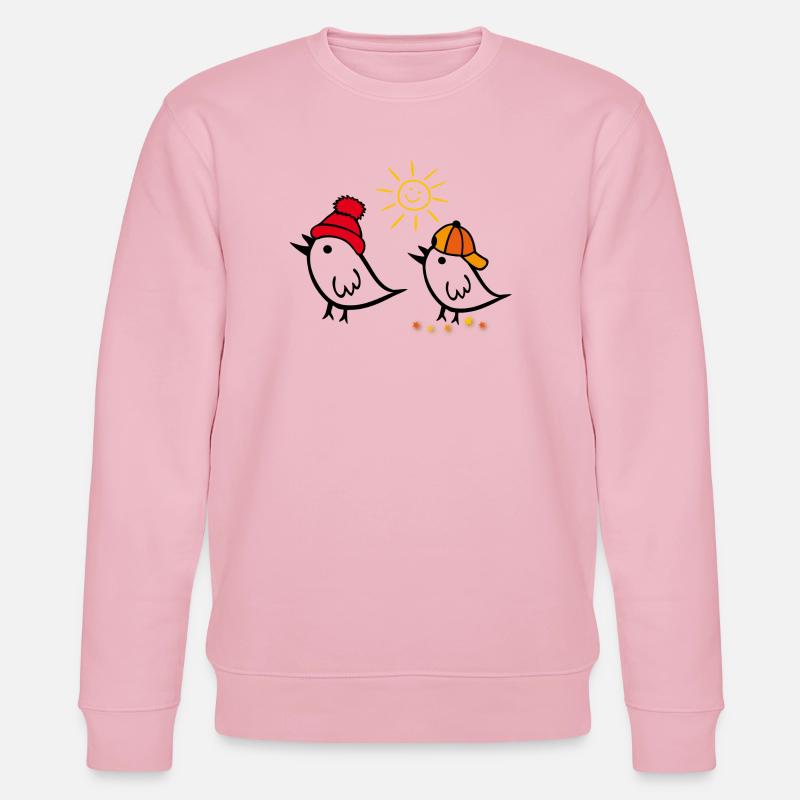 Frühling, Sonne, Spatz - Stanley/Stella Unisex Bio-Sweatshirt CHANGER  - Hellrosa
