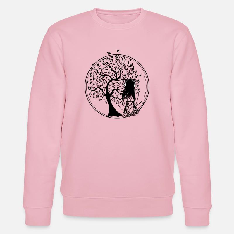 Tree Silhouette Ohrhörer - Stanley/Stella Unisex Bio-Sweatshirt CHANGER  - Hellrosa
