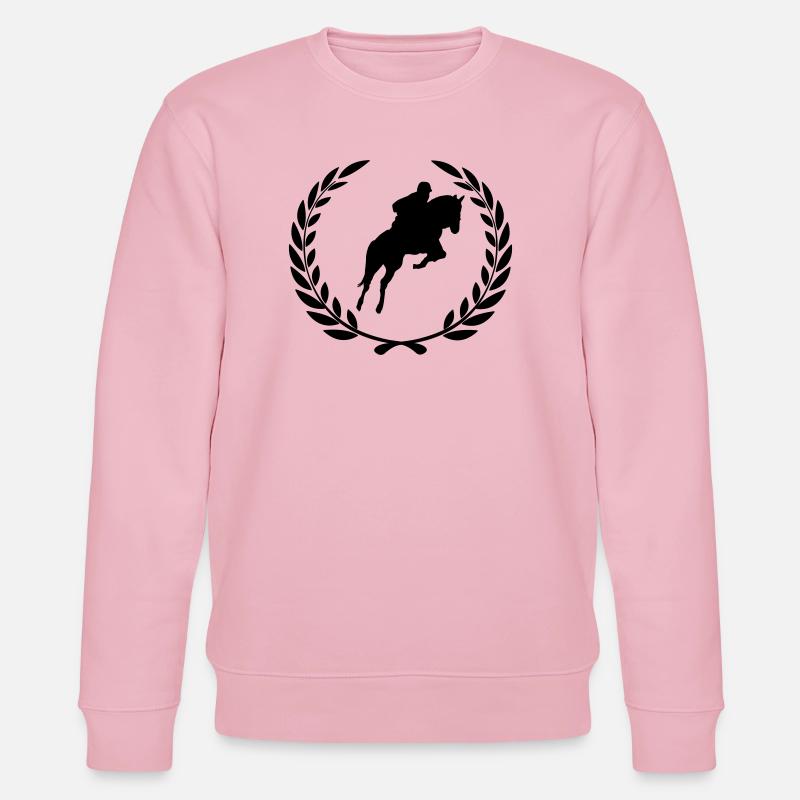 Sportpreis Lorbeerkranz-Springreiter - Stanley/Stella Unisex Bio-Sweatshirt CHANGER  - Hellrosa