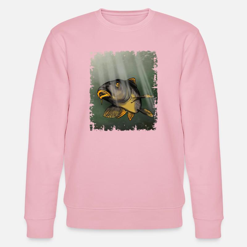 Karpfenfischen Unterwasserfisch-Design - Stanley/Stella Unisex Bio-Sweatshirt CHANGER  - Hellrosa