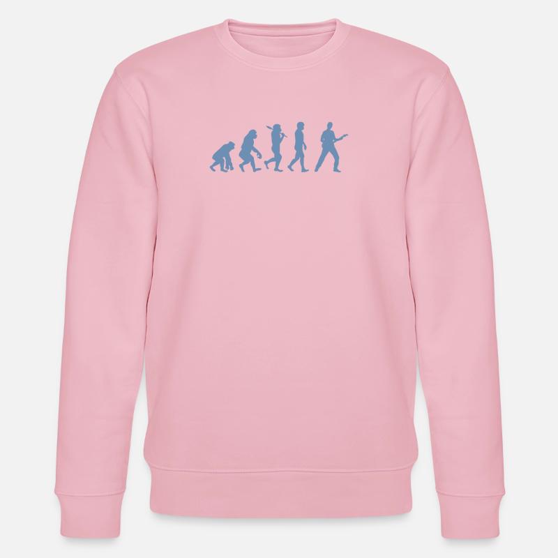 Evolution Gitarre Bassist - Stanley/Stella Unisex Bio-Sweatshirt CHANGER  - Hellrosa