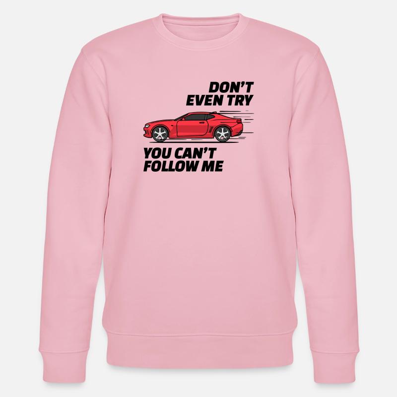 Rennauto Auto Statement Autofahren Autofahrer - Stanley/Stella Unisex Bio-Sweatshirt CHANGER - Hellrosa