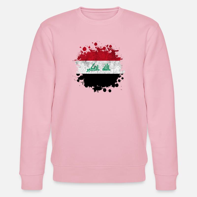 Conception de drapeaux Splash Irak - Sweat bio CHANGER Stanley/Stella Unisexe - rose pâle