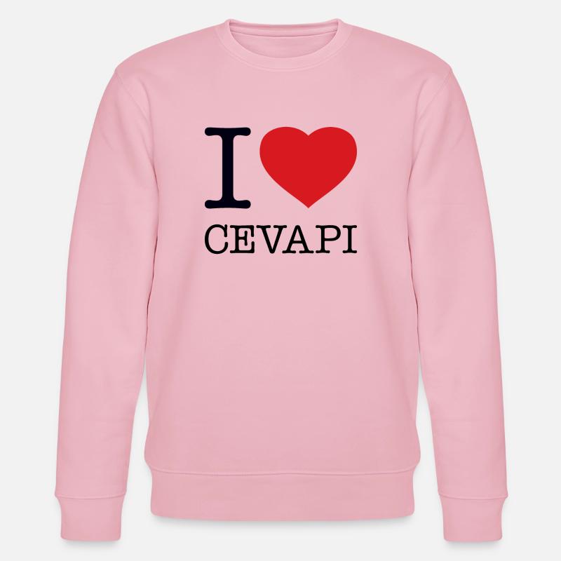 I LOVE CEVAPI - Stanley/Stella Unisex Bio-Sweatshirt CHANGER  - Hellrosa