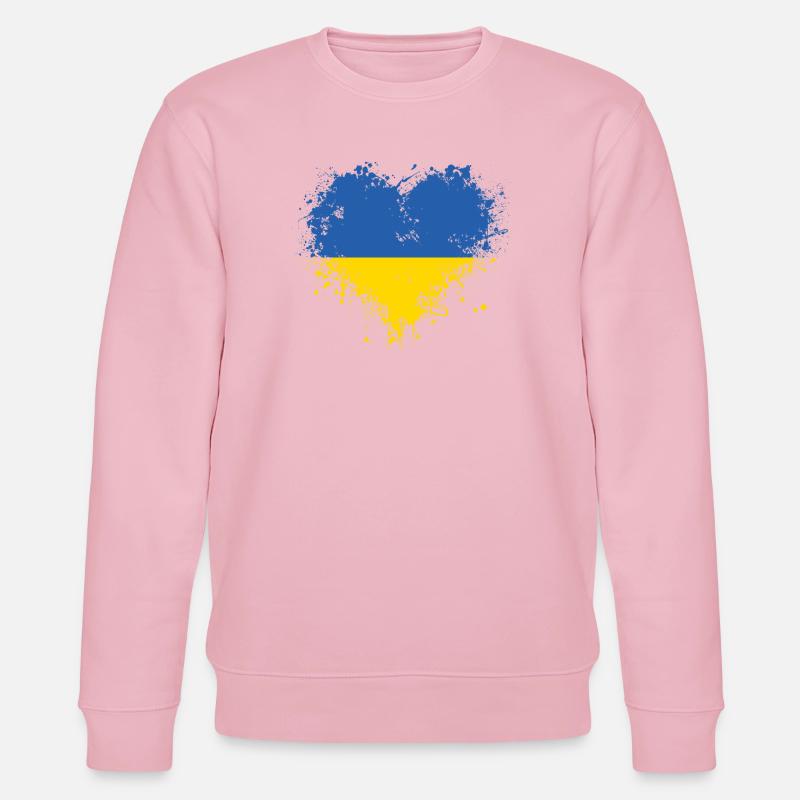Ukrainisches Herz - Stanley/Stella Unisex Bio-Sweatshirt CHANGER  - Hellrosa