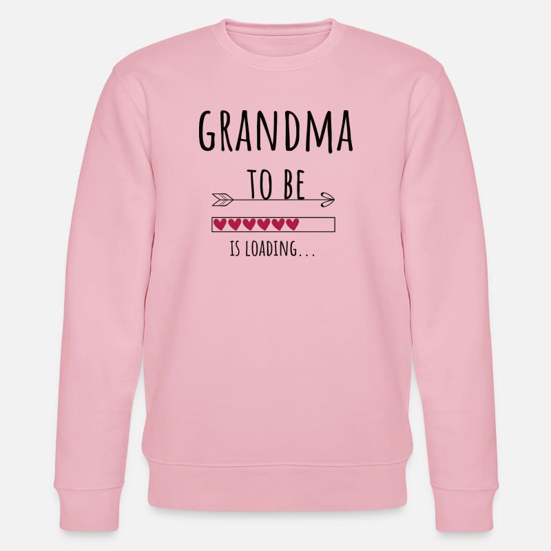 Oma Großmutter Ankündigung Schwanger Geschenk - Stanley/Stella Unisex Bio-Sweatshirt CHANGER - Hellrosa