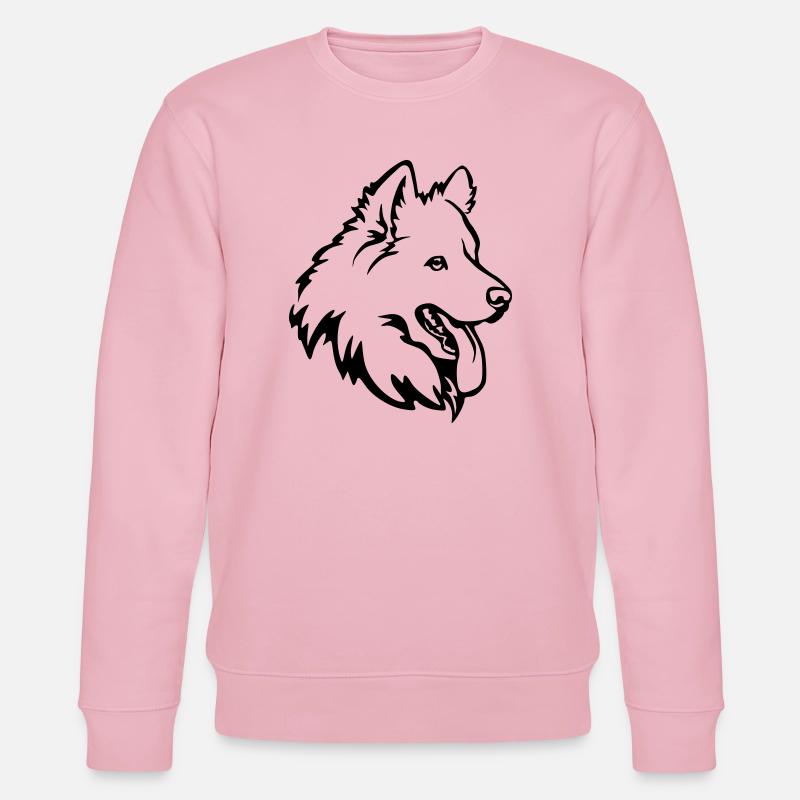 Samojede Kopf - Stanley/Stella Unisex Bio-Sweatshirt CHANGER  - Hellrosa