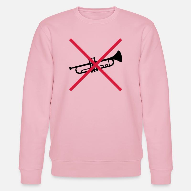 Trompette Bouclier Interdit - Sweat bio CHANGER Stanley/Stella Unisexe - rose pâle