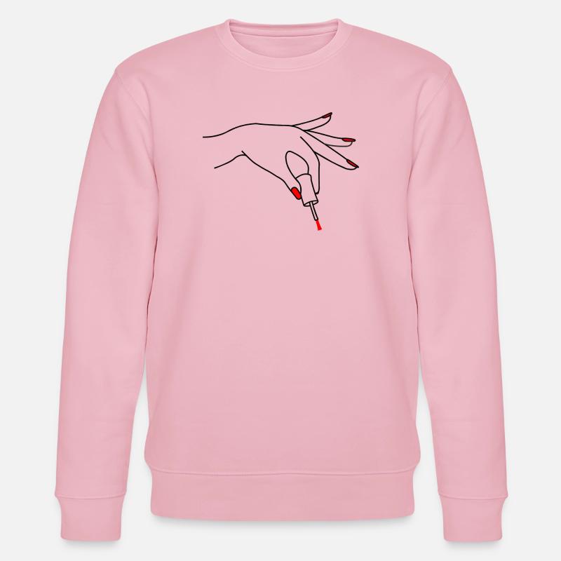 Nagellack-Pediküre-Logo 3 - Stanley/Stella Unisex Bio-Sweatshirt CHANGER  - Hellrosa