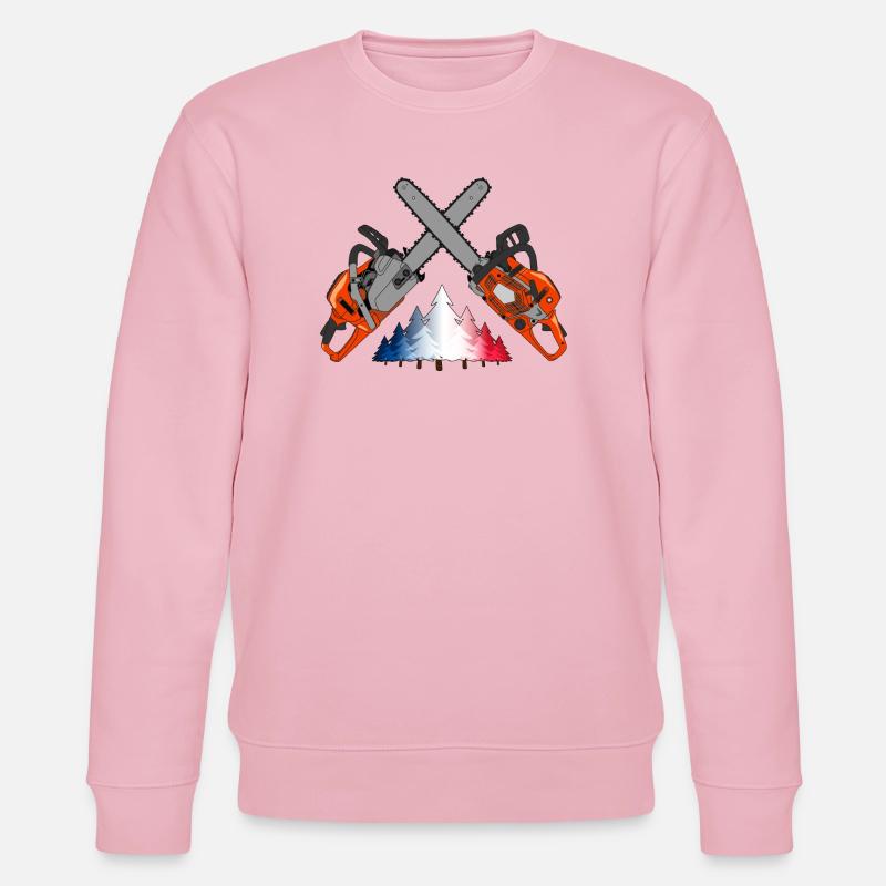 Kettensäge - Frankreich - Stanley/Stella Unisex Bio-Sweatshirt CHANGER  - Hellrosa