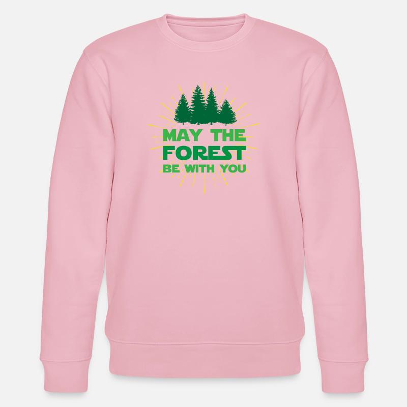 Möge der Wald mit dir sein - Stanley/Stella Unisex Bio-Sweatshirt CHANGER  - Hellrosa