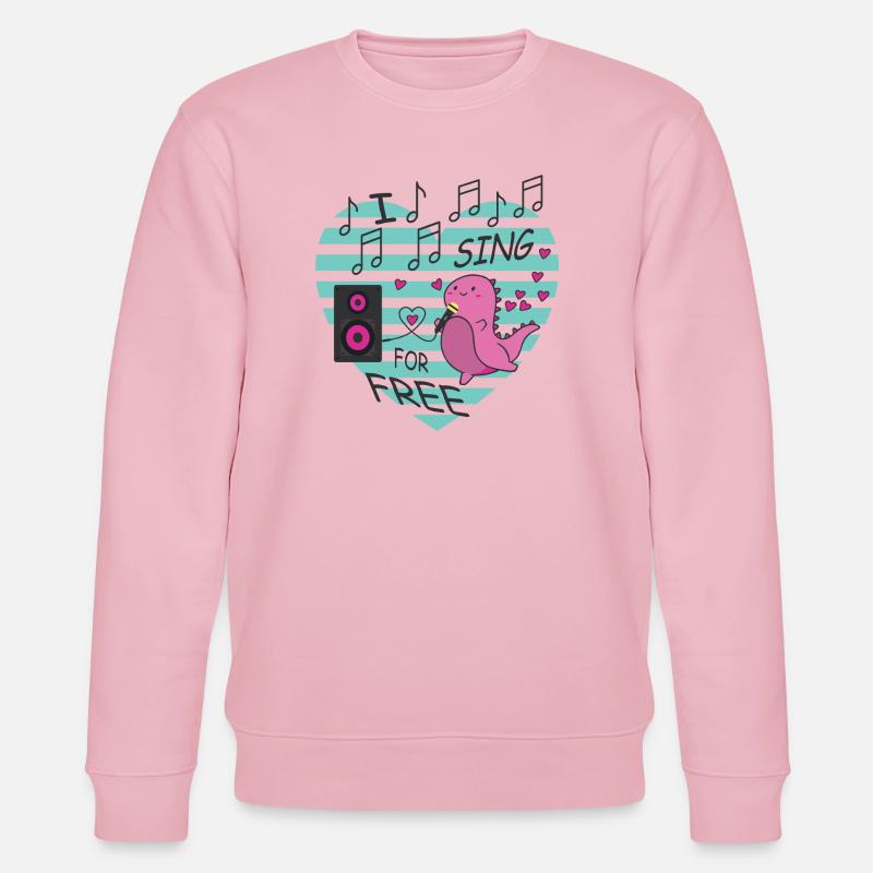 Ich Singe kostenlos - Stanley/Stella Unisex Bio-Sweatshirt CHANGER  - Hellrosa