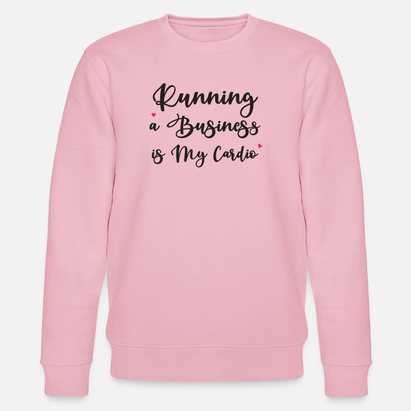 Diriger une entreprise est mon cardio - Sweat bio CHANGER Stanley/Stella Unisexe - rose pâle
