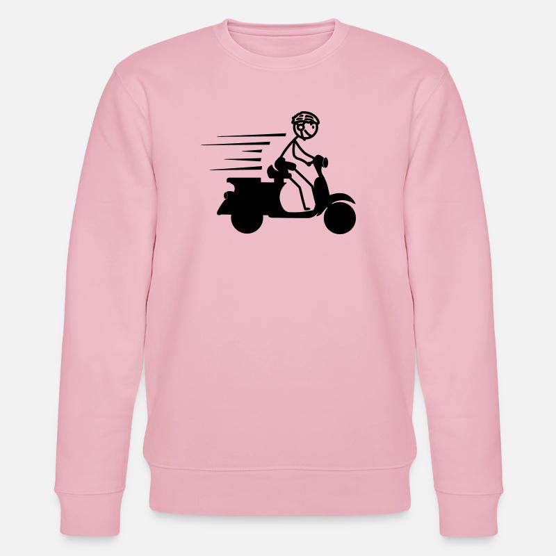 Scooter avec garçon stickmen - Sweat bio CHANGER Stanley/Stella Unisexe - rose pâle