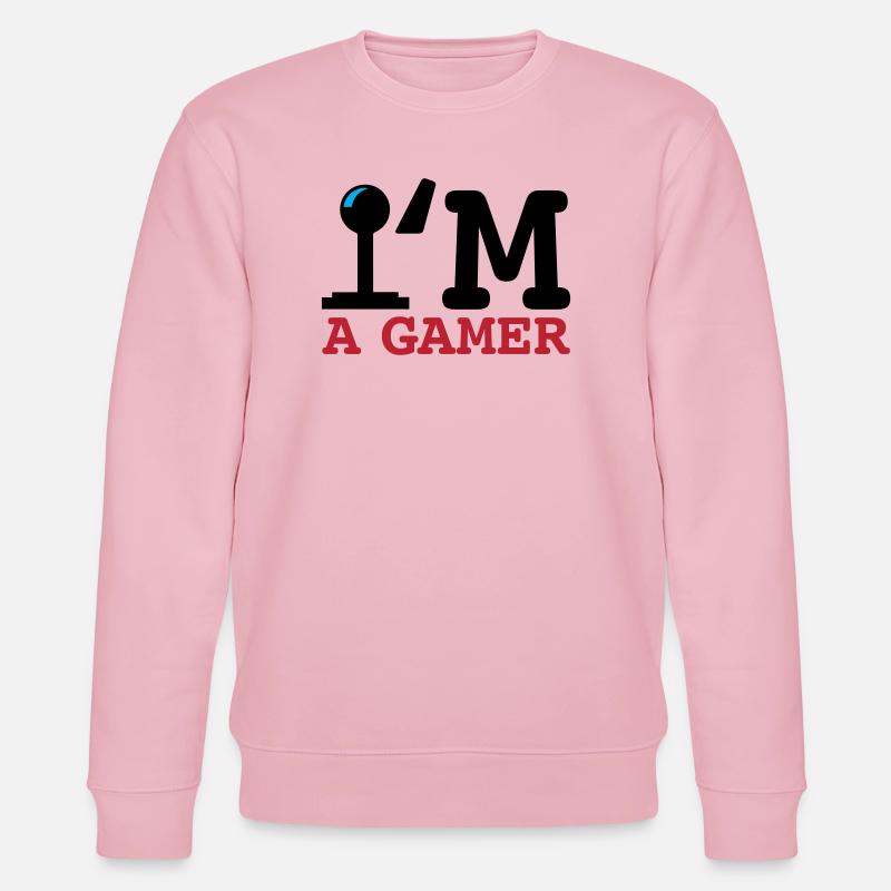 A Gamer Bold Typografie - Stanley/Stella Unisex Bio-Sweatshirt CHANGER  - Hellrosa