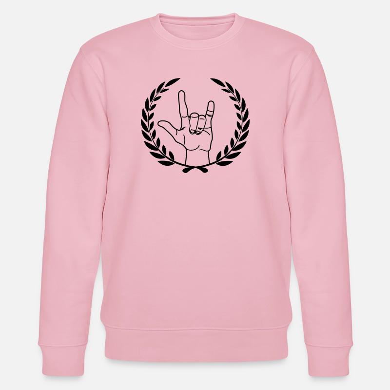 Respect du geste de la main - Sweat bio CHANGER Stanley/Stella Unisexe - rose pâle