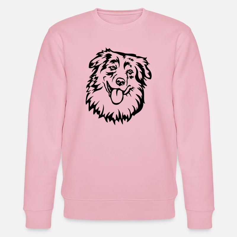 Tête de berger australien - Sweat bio CHANGER Stanley/Stella Unisexe - rose pâle