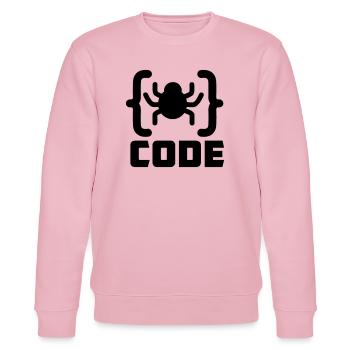 Spin Logo Schattenbild Spionage Software - Stanley/Stella Unisex Bio-Sweatshirt CHANGER  - Hellrosa - Vorne - Jaron (178cm) & Liana (172cm)