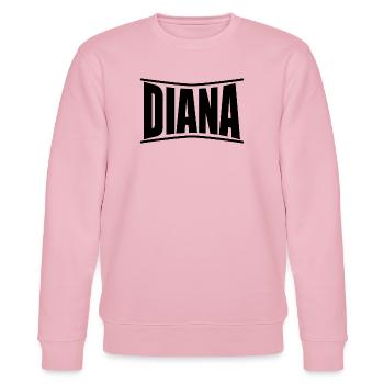 Diana t-shirt gift idea - Stanley/Stella CHANGER Unisex Organic Sweatshirt - cotton pink - Front - Jaron (178cm) & Liana (172cm)