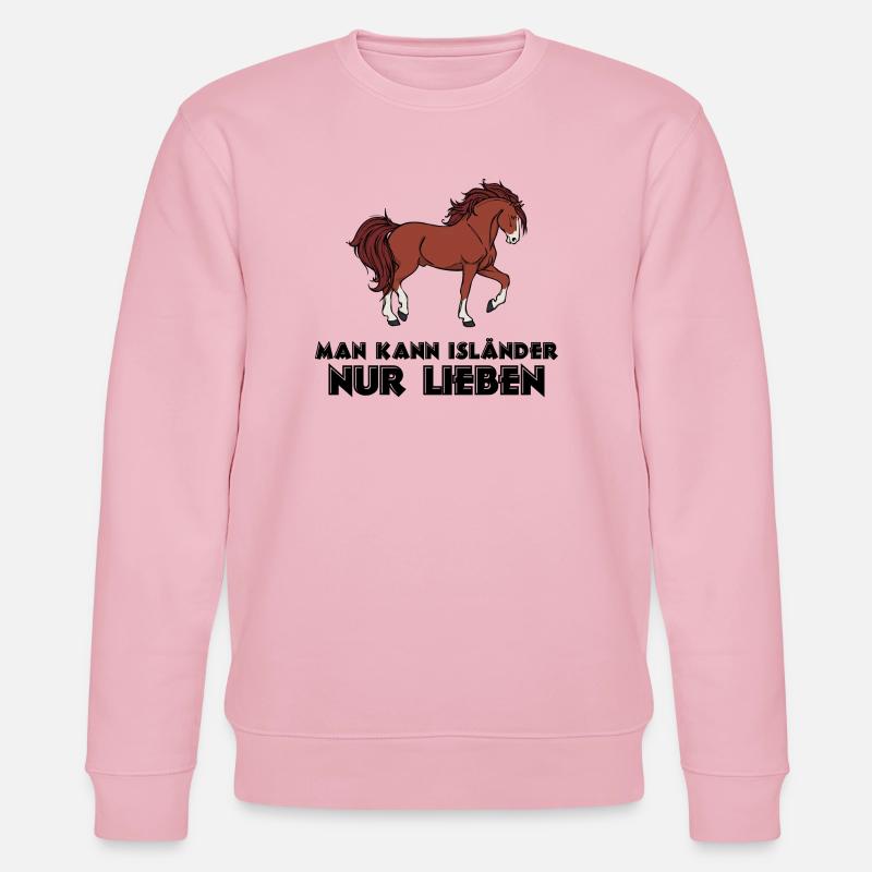 Islandpferde Statement Pferde Pferdeliebe Isländer - Stanley/Stella Unisex Bio-Sweatshirt CHANGER  - Hellrosa