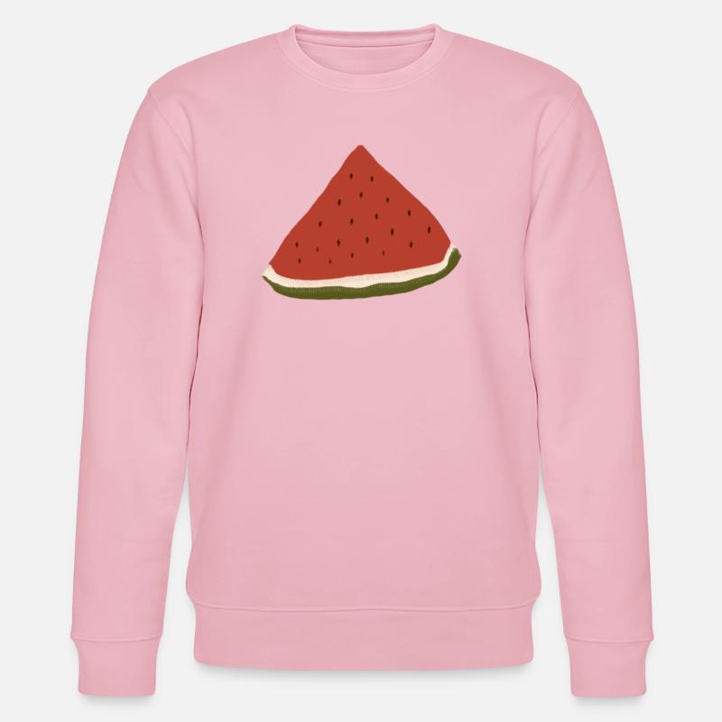 Pastèque, Pastèque, Melon - Sweat bio CHANGER Stanley/Stella Unisexe - rose pâle