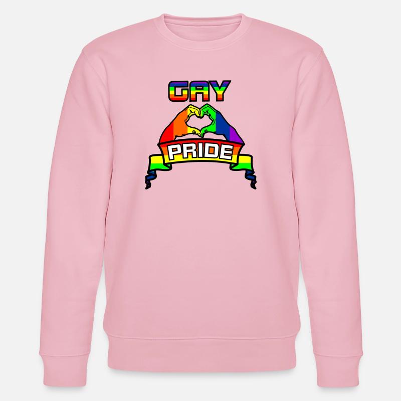 Regenbogen Gay Pride Logo 4 - Stanley/Stella Unisex Bio-Sweatshirt CHANGER  - Hellrosa