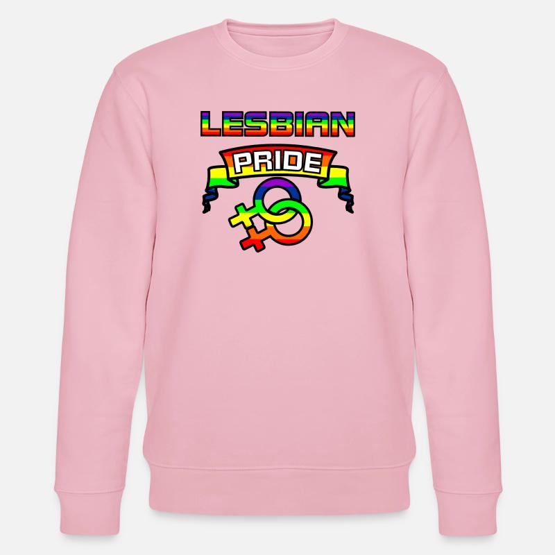 Rainbow lesbies proud logo 5 - Stanley/Stella CHANGER Unisex Organic Sweatshirt - cotton pink