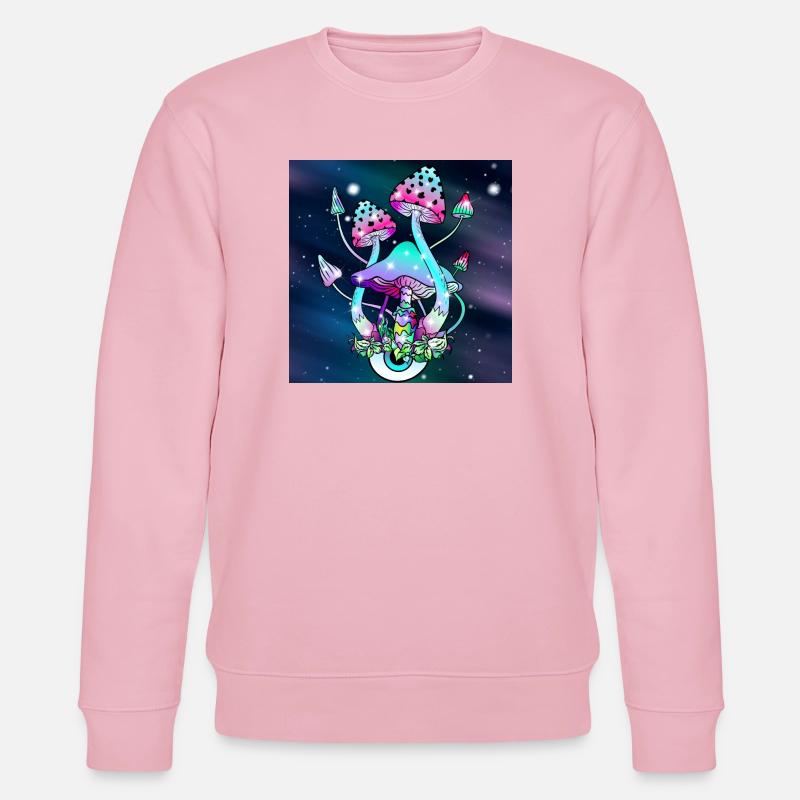 Magic Mushrooms Space art - Stanley/Stella Unisex Bio-Sweatshirt CHANGER  - Hellrosa