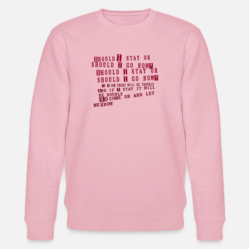clash - devrais-je rester - Sweat bio CHANGER Stanley/Stella Unisexe - rose pâle