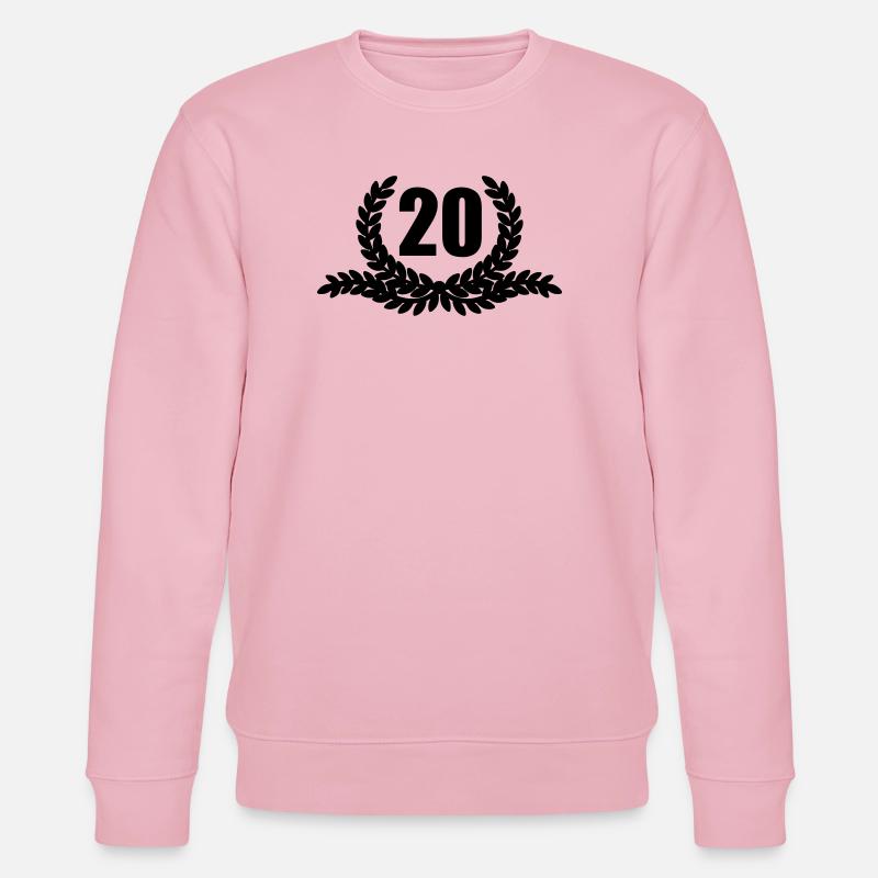 Couronne de laurier 20 ANS - Sweat bio CHANGER Stanley/Stella Unisexe - rose pâle