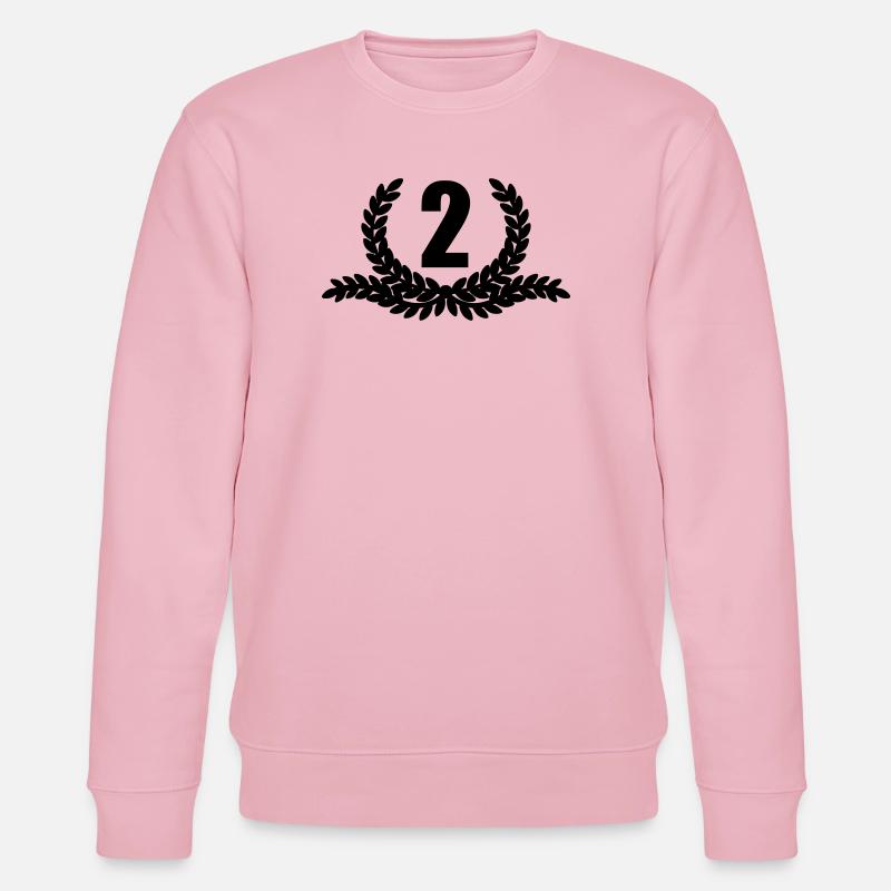 Lauwerkrans 02 JAHRE - Stanley/Stella Unisex Bio-Sweatshirt CHANGER  - Hellrosa