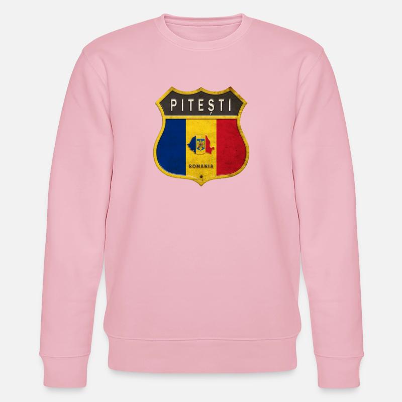 Pitești Rumänien Wappen Design - Stanley/Stella Unisex Bio-Sweatshirt CHANGER  - Hellrosa