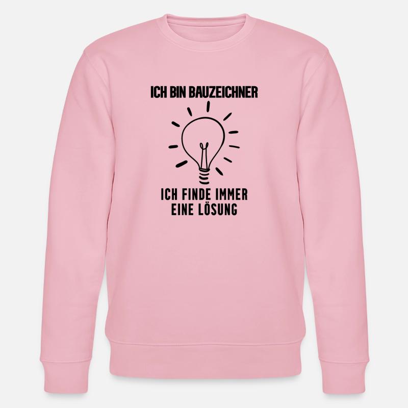 Bauzeichner Beruf Ausbildung - Stanley/Stella Unisex Bio-Sweatshirt CHANGER - Hellrosa