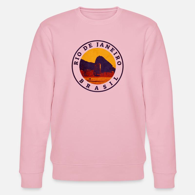 Rio de Janeiro Retro Stempel - Stanley/Stella Unisex Bio-Sweatshirt CHANGER  - Hellrosa