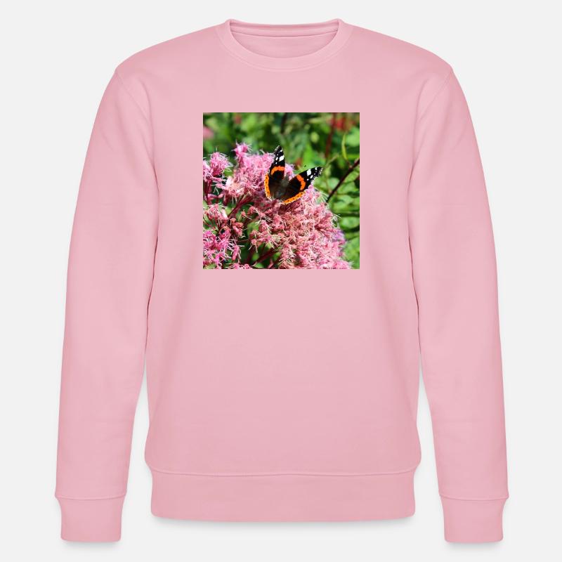 Schmetterlinge - Stanley/Stella Unisex Bio-Sweatshirt CHANGER  - Hellrosa