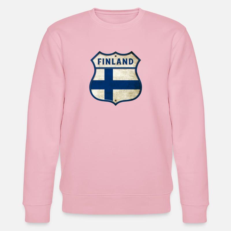 Finnland Flaggen Wappen - Stanley/Stella Unisex Bio-Sweatshirt CHANGER  - Hellrosa