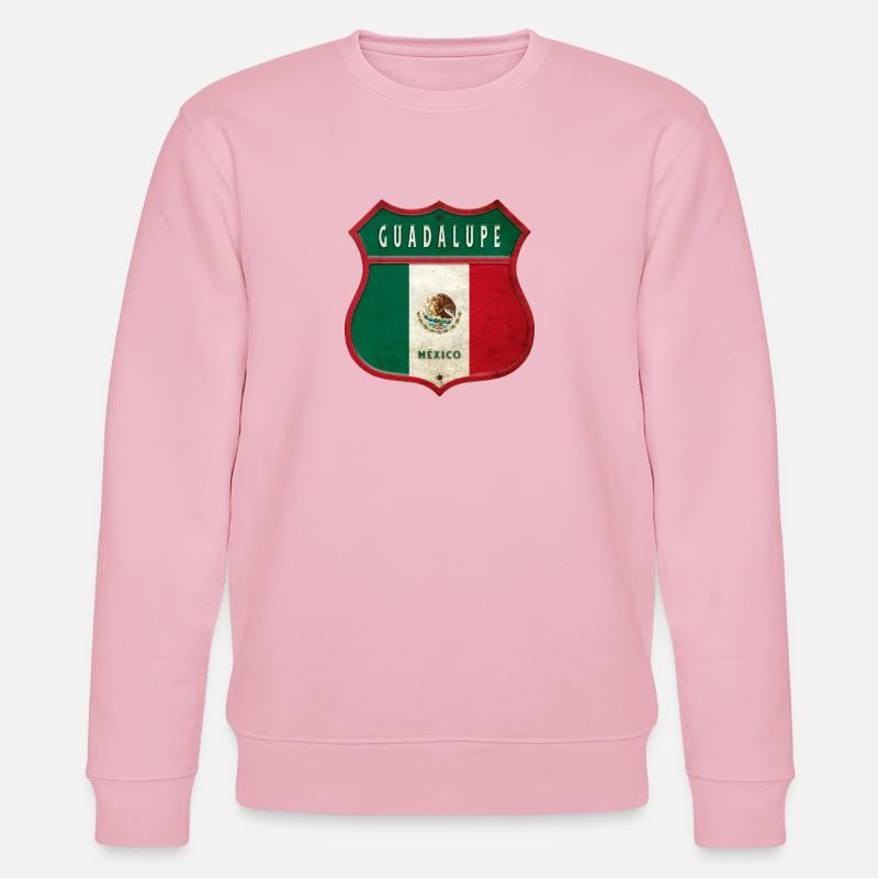 Guadalupe Mexico crest design - Stanley/Stella CHANGER Unisex Organic Sweatshirt - cotton pink