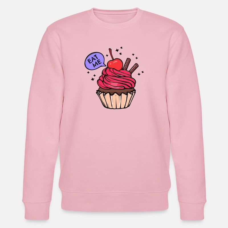 Cupcake Statement Dessert Baking Sweets - Stanley/Stella CHANGER Unisex Organic Sweatshirt - cotton pink