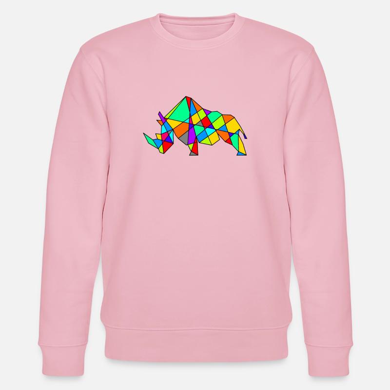 Geometrisches Kamel Puzzle Neonfarben - Stanley/Stella Unisex Bio-Sweatshirt CHANGER - Hellrosa