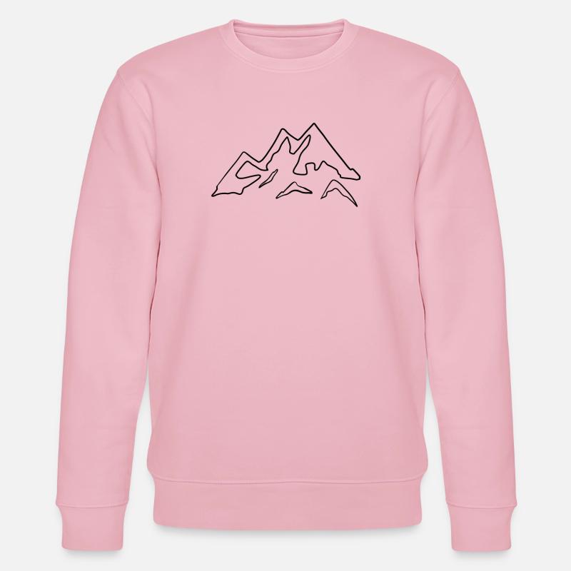 Mountains - Stanley/Stella CHANGER Unisex Organic Sweatshirt - cotton pink