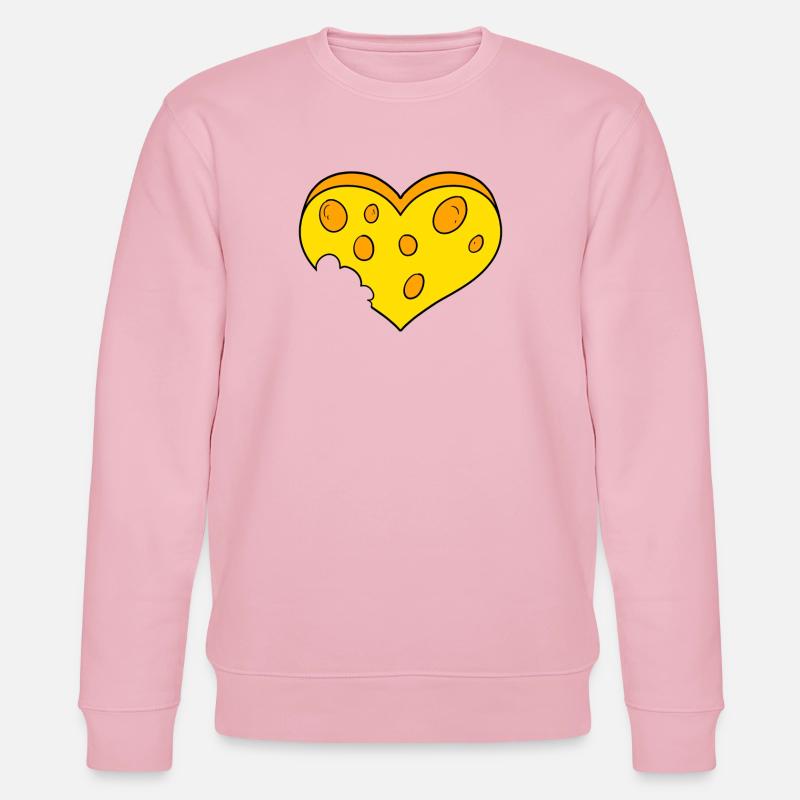 Käse Herz - Stanley/Stella Unisex Bio-Sweatshirt CHANGER - Hellrosa
