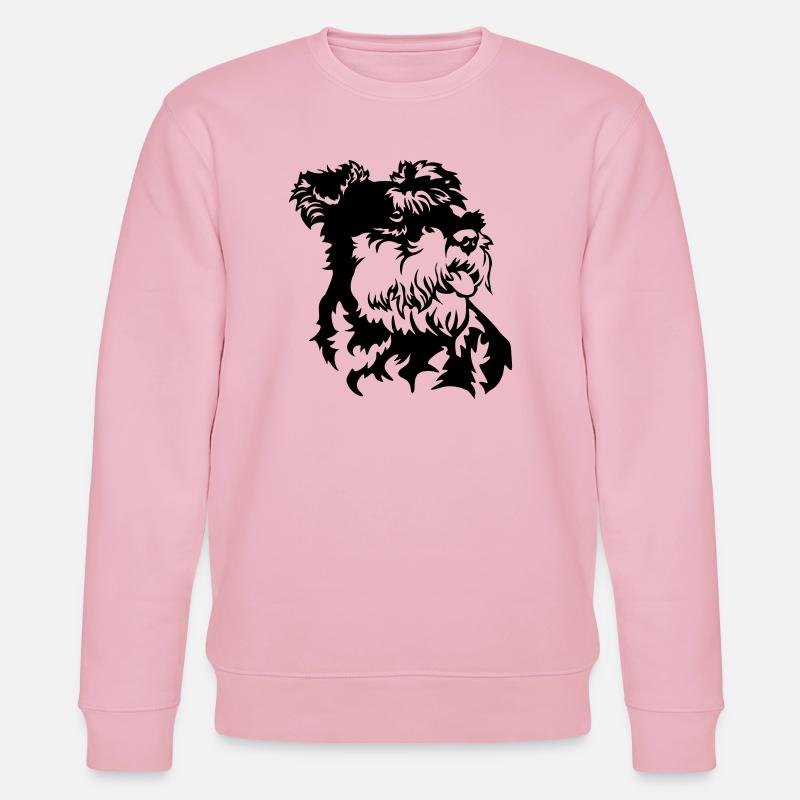 Zwergschnauzer Kopf - Stanley/Stella Unisex Bio-Sweatshirt CHANGER  - Hellrosa