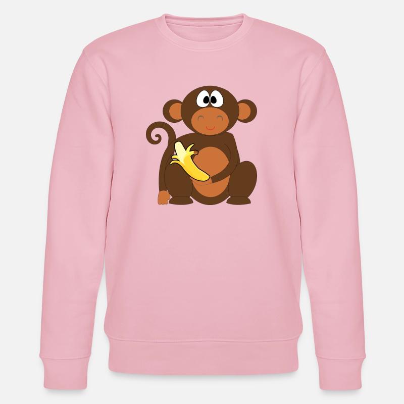 Ben mit Banane - Stanley/Stella Unisex Bio-Sweatshirt CHANGER  - Hellrosa