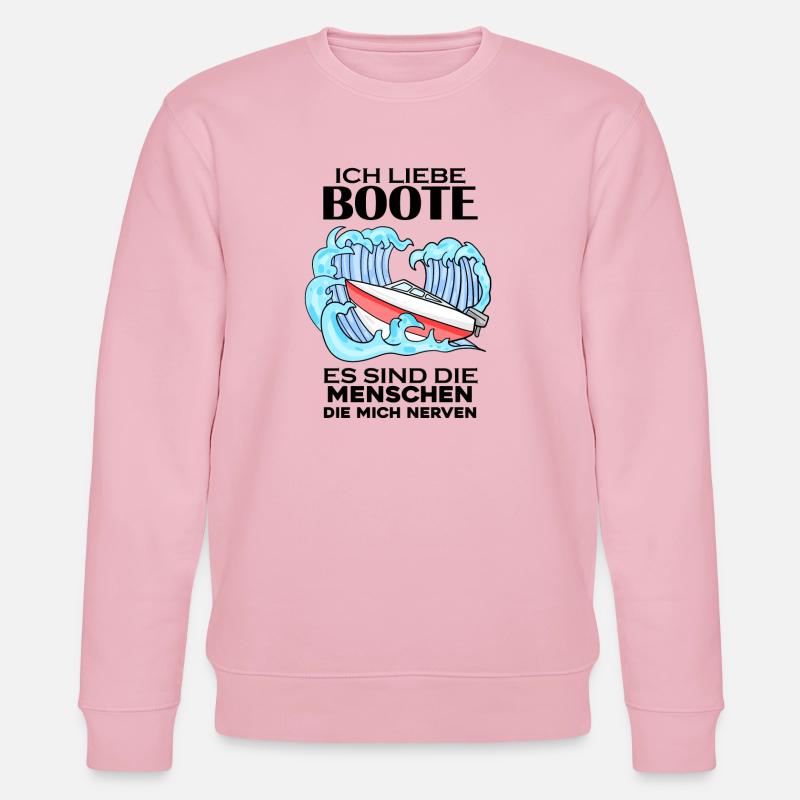 Motorboot Kapitän Bootsführerschein - Stanley/Stella Unisex Bio-Sweatshirt CHANGER - Hellrosa