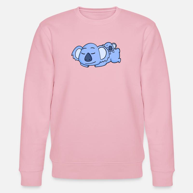 Papa Koala avec Bébé Koala - Sweat bio CHANGER Stanley/Stella Unisexe - rose pâle