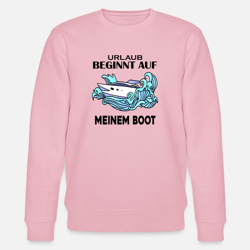 Urlaub Motorboot Kapitän Bootsführerschein - Stanley/Stella Unisex Bio-Sweatshirt CHANGER  - Hellrosa