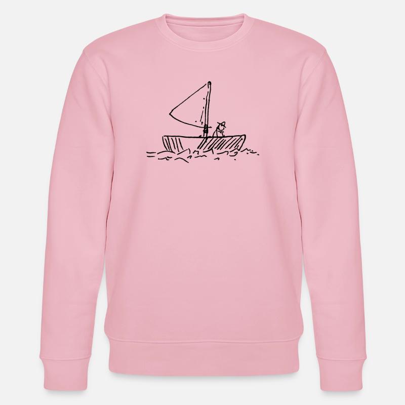 Fischer im Boot - Stanley/Stella Unisex Bio-Sweatshirt CHANGER  - Hellrosa