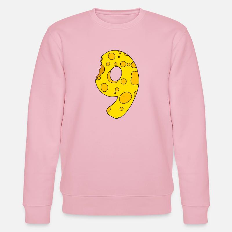Number 9 Digit Cheese - Stanley/Stella CHANGER Unisex Organic Sweatshirt - cotton pink