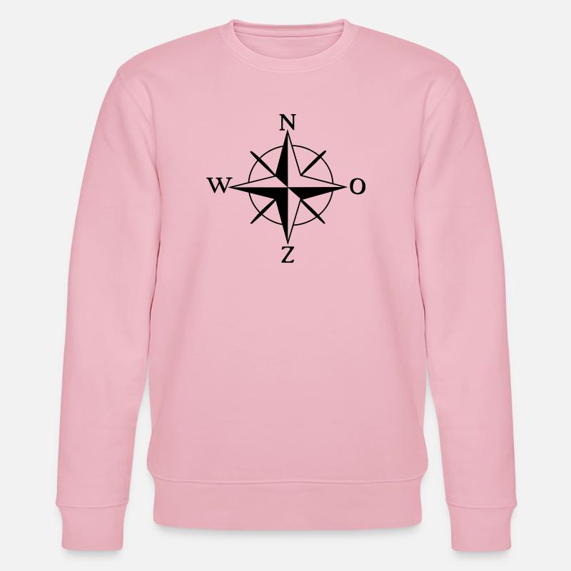 Kompass Nordost West Süd - Stanley/Stella Unisex Bio-Sweatshirt CHANGER  - Hellrosa