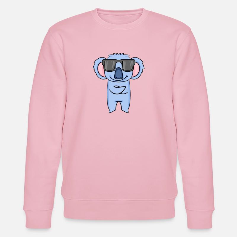 Koala avec lunettes de soleil - Sweat bio CHANGER Stanley/Stella Unisexe - rose pâle